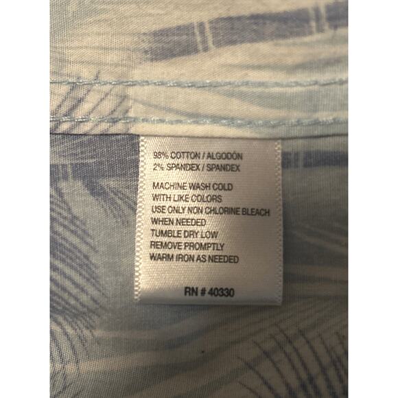 GUC Haggar Clothing Men's Summer Shirt Tropical Print Stretchy Size Small - Picture 4 of 5